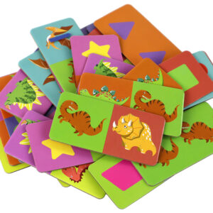 Gra Logiczna Puzzle Dwustronne Domino Dinozaury 10cm x 5cm 28 El. - Image 2